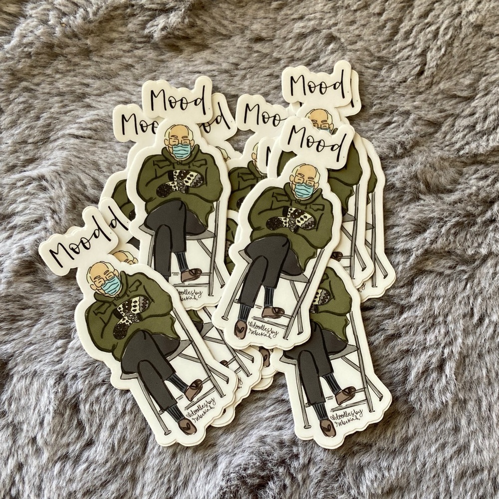 Lot of 12 Bernie Sanders “Mood”Stickers